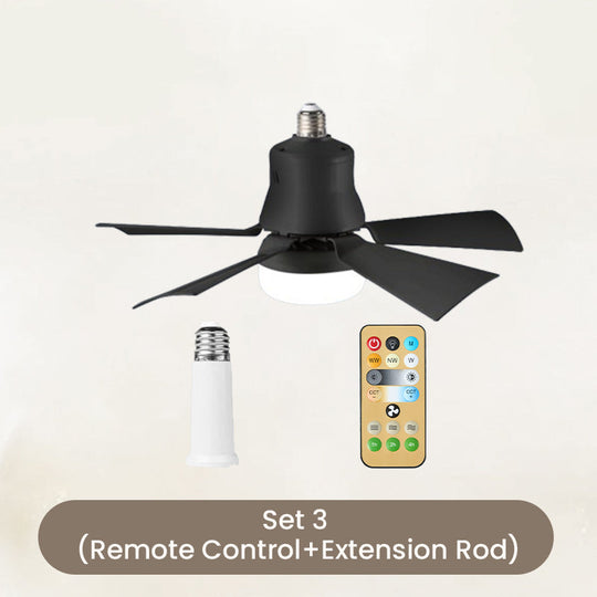🔥40W LED Ceiling Fan Light – 20.5” Ultra-Quiet with Remote 🎯 | E27 + FREE B22 Adapter 🔌 | For Bedroom 😴, Kitchen 👩‍🍳 &amp; Garage 🛠️ – UK Ready! 🇬🇧