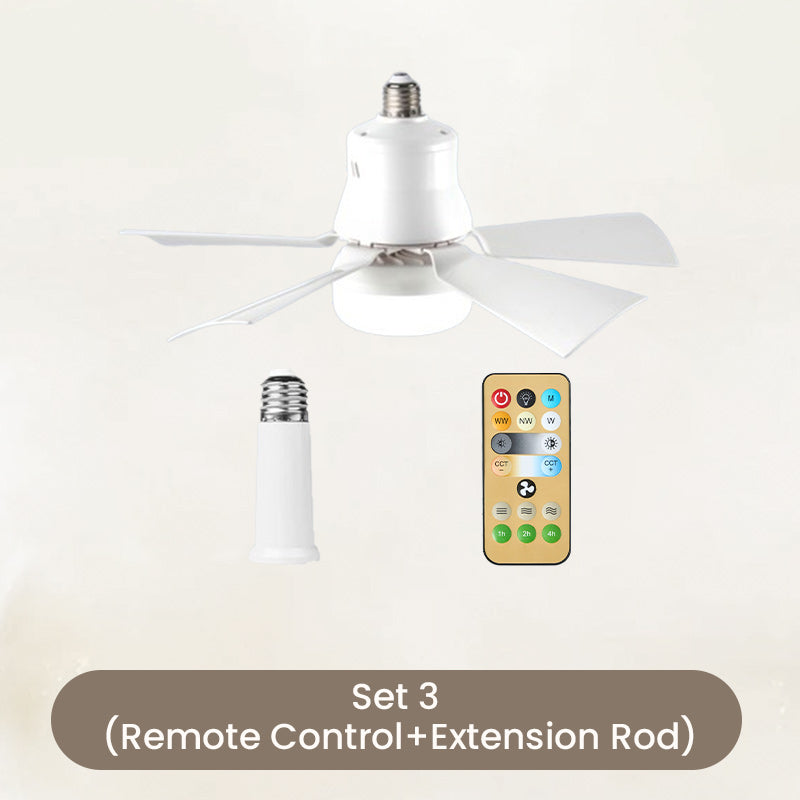🔥40W LED Ceiling Fan Light – 20.5” Ultra-Quiet with Remote 🎯 | E27 + FREE B22 Adapter 🔌 | For Bedroom 😴, Kitchen 👩‍🍳 &amp; Garage 🛠️ – UK Ready! 🇬🇧