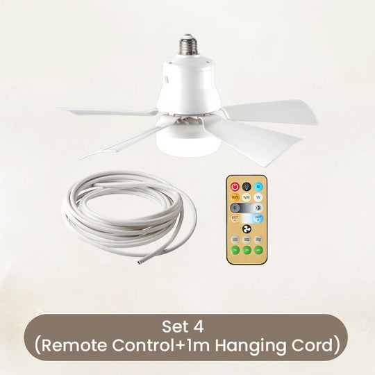 🔥40W LED Ceiling Fan Light – 20.5” Ultra-Quiet with Remote 🎯 | E27 + FREE B22 Adapter 🔌 | For Bedroom 😴, Kitchen 👩‍🍳 &amp; Garage 🛠️ – UK Ready! 🇬🇧