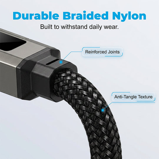 🚨 The Only Charging Cable You’ll Ever Need! 🔋4-in-1 Digital Display Keychain Charging Cable ⚡ Fast Charging, Portable &amp; Multi-Device Compatible