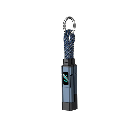🚨 The Only Charging Cable You’ll Ever Need! 🔋4-in-1 Digital Display Keychain Charging Cable ⚡ Fast Charging, Portable &amp; Multi-Device Compatible