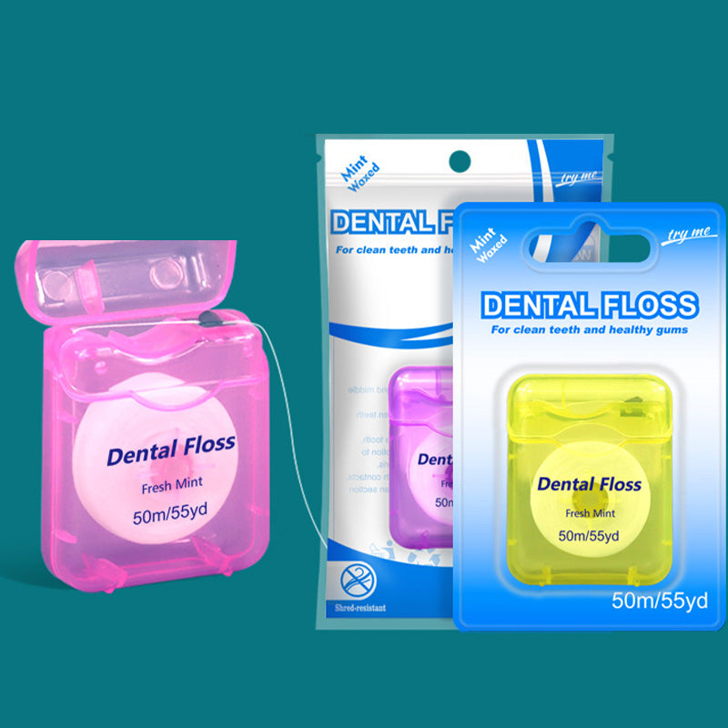 🔥 BUY 2 GET 1 FREE! 🦷 50m Mint Flavored Dental Floss 🌿 Fresh Breath &amp; Effective Plaque Removal