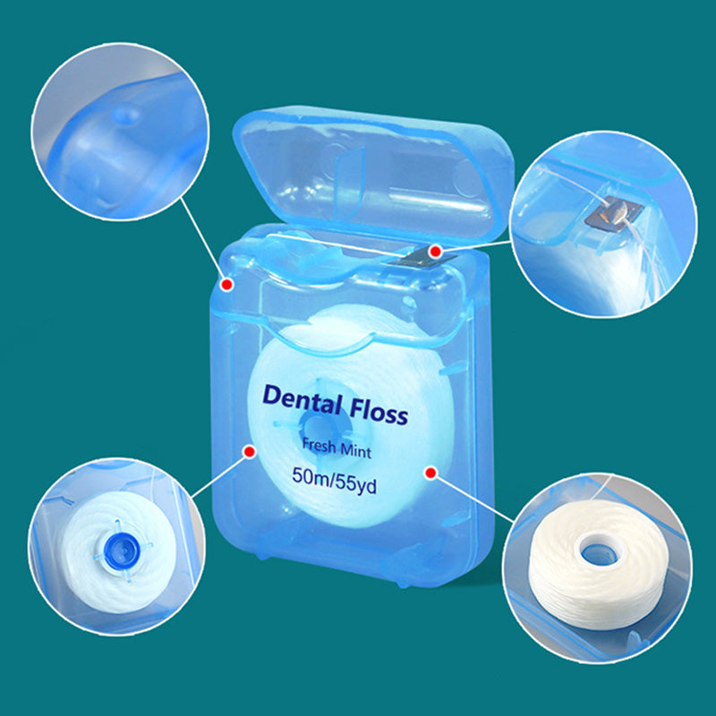 🔥 BUY 2 GET 1 FREE! 🦷 50m Mint Flavored Dental Floss 🌿 Fresh Breath &amp; Effective Plaque Removal