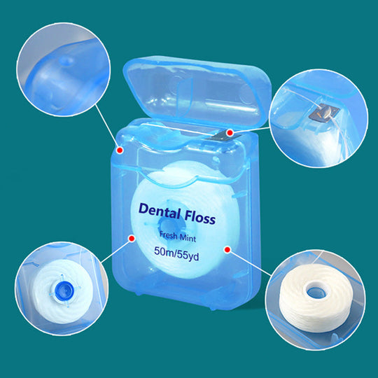 🔥 BUY 2 GET 1 FREE! 🦷 50m Mint Flavored Dental Floss 🌿 Fresh Breath &amp; Effective Plaque Removal