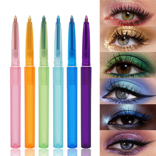 🌈 Mix &amp; Match Your Favorite Shades! ✨ Glitter Eyeshadow Pencil 💖 Waterproof, Smudge-Proof &amp; Long-Lasting