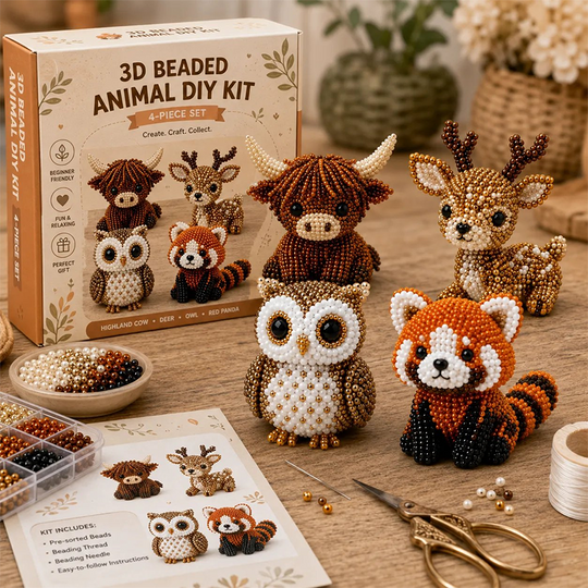 ⏳LIMITED OFFER 50%OFF🌞DIY Beaded Animal Kit 🐾✨ – All-in-One, Beginner Friendly, 3D Figures