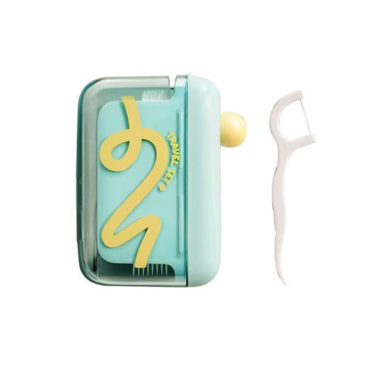 🦷✨Automatic Pop-Up Dental Floss Storage Dispenser，Just Press &amp; Pop, Hygienic Storage. Great Gift For Oral Care Lovers!