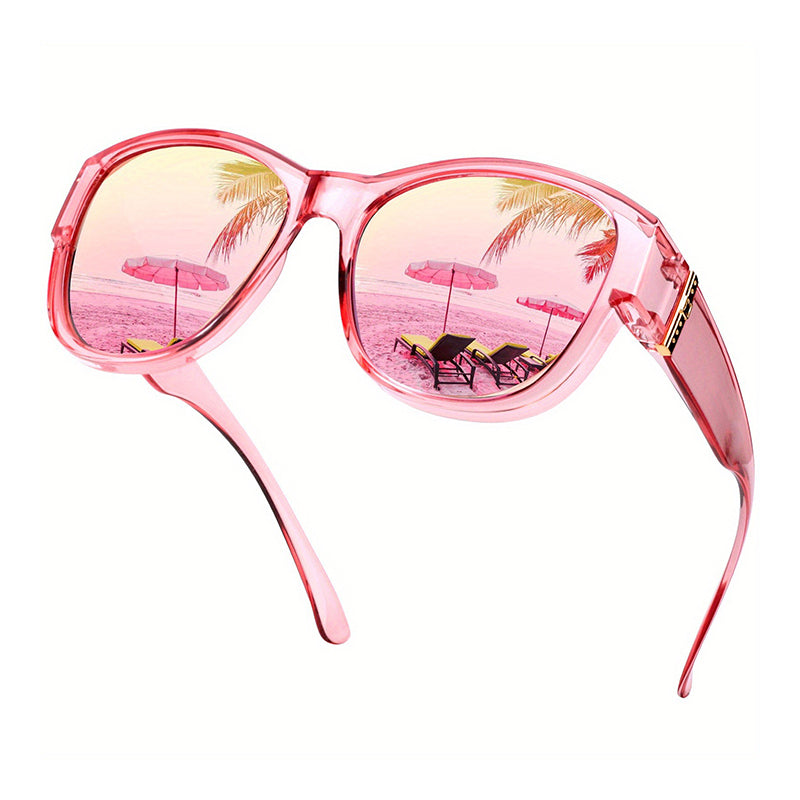 🔥 50% OFF TODAY! 😎 Oversized Fit-Over Sunglasses for Women ✨ Wear Comfortably Over Prescription Glasses