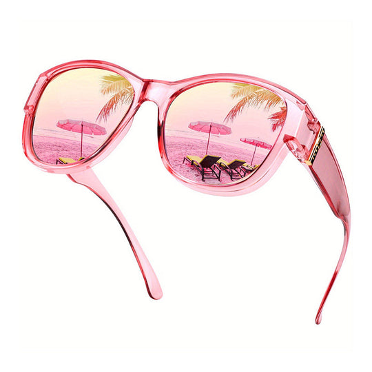 🔥 50% OFF TODAY! 😎 Oversized Fit-Over Sunglasses for Women ✨ Wear Comfortably Over Prescription Glasses