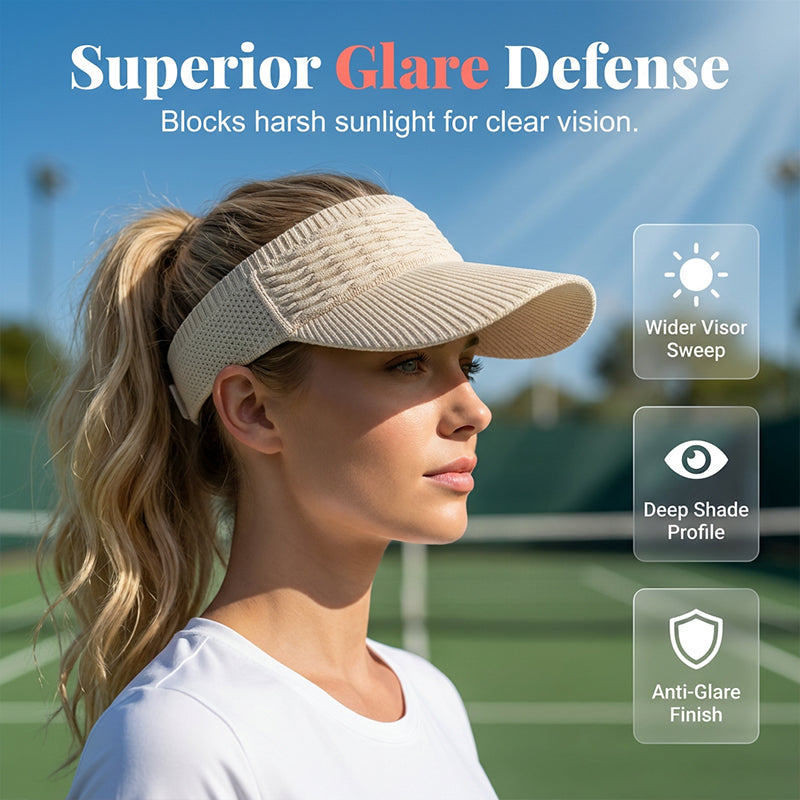 🕶️🌊🍹Chic Knit Sun Visor Hat – Lightweight &amp; Airy, Adds a Sporty Touch to Any Outfit – Ideal for Poolside Lounging, Beach Vacations or Outdoor Brunch 👙👗