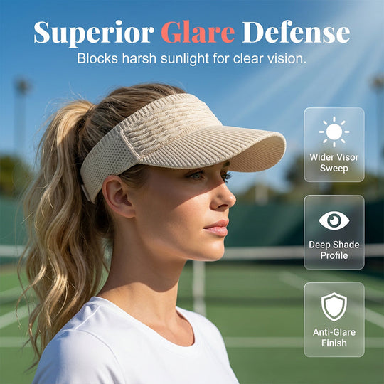 🕶️🌊🍹Chic Knit Sun Visor Hat – Lightweight &amp; Airy, Adds a Sporty Touch to Any Outfit – Ideal for Poolside Lounging, Beach Vacations or Outdoor Brunch 👙👗