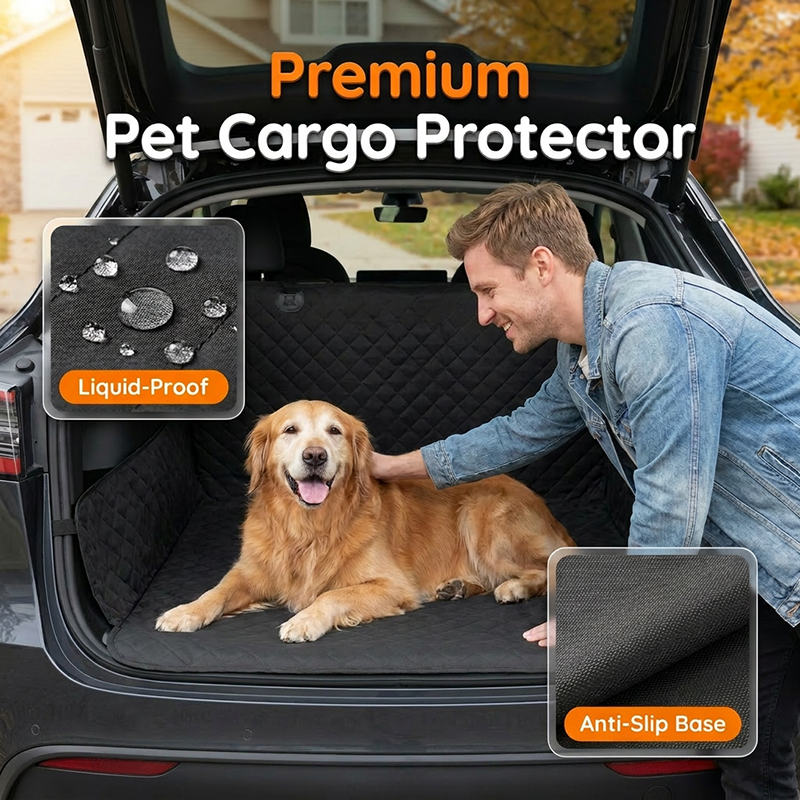 🚗50% OFF NOW!⏰Car Boot Liner Waterproof Pet Travel Mat – Non-slip &amp; easy to clean – Protects trunk from dirt, spills &amp; fur – perfect for dogs or outdoor gear 🐕