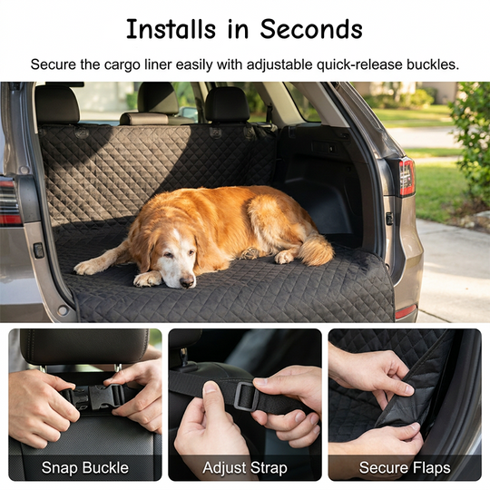 🚗50% OFF NOW!⏰Car Boot Liner Waterproof Pet Travel Mat – Non-slip &amp; easy to clean – Protects trunk from dirt, spills &amp; fur – perfect for dogs or outdoor gear 🐕