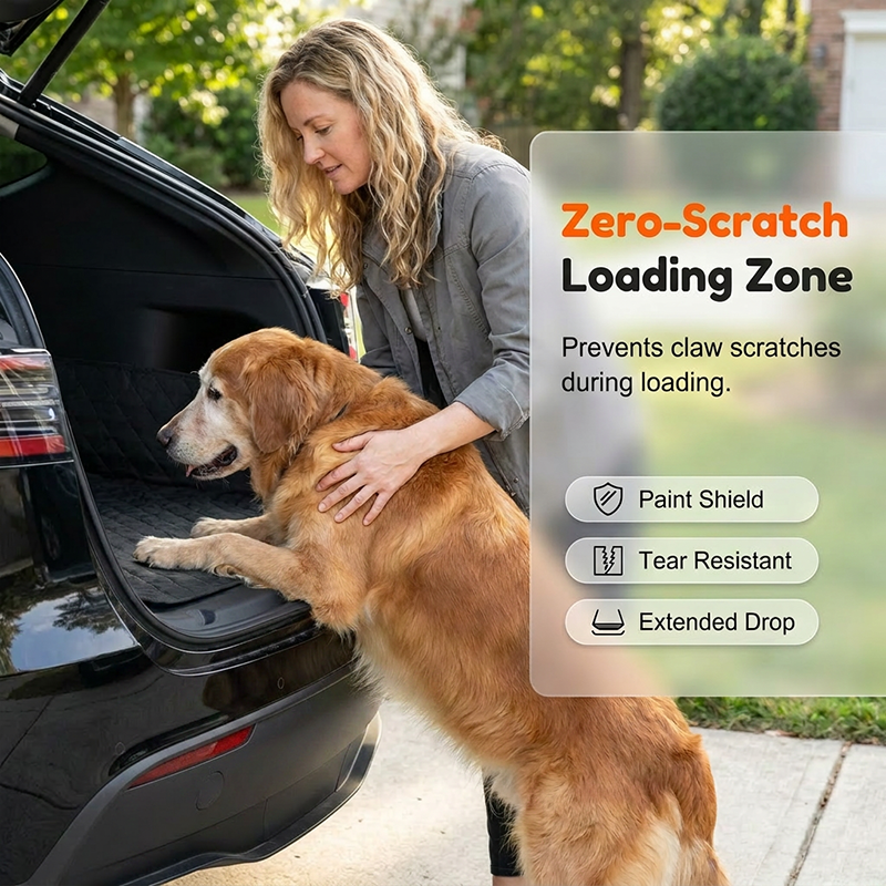 🚗50% OFF NOW!⏰Car Boot Liner Waterproof Pet Travel Mat – Non-slip &amp; easy to clean – Protects trunk from dirt, spills &amp; fur – perfect for dogs or outdoor gear 🐕