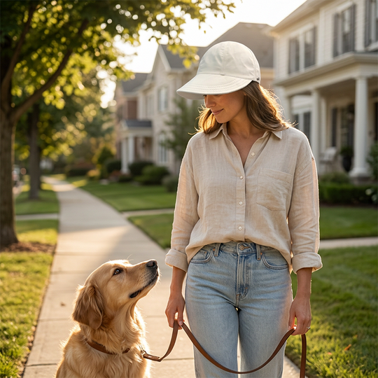 ✨Women’s UPF 50+ Elegant Foldable Sun Hat – Wide-Brim Cotton Bucket Hat with Neck Flap &amp; Adjustable Strap 🌞🇬🇧 | Packable, Breathable &amp; Beach-Ready