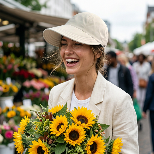 🔥LAST DAY SALE: ONLY ￡6.99!!🎁✨Women’s UPF 50+ Elegant Foldable Sun Hat – Wide-Brim Cotton Bucket Hat with Neck Flap &amp; Adjustable Strap 🌞🇬🇧 | Packable, Breathable &amp; Beach-Ready