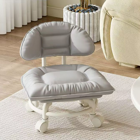 🪑 50% OFF NOW! ☁️ Low-Back Rolling Stool – Quiet Wheels &amp; Cloud-Like Comfort – Perfect for Childcare, Cleaning, and Relaxation 🏠