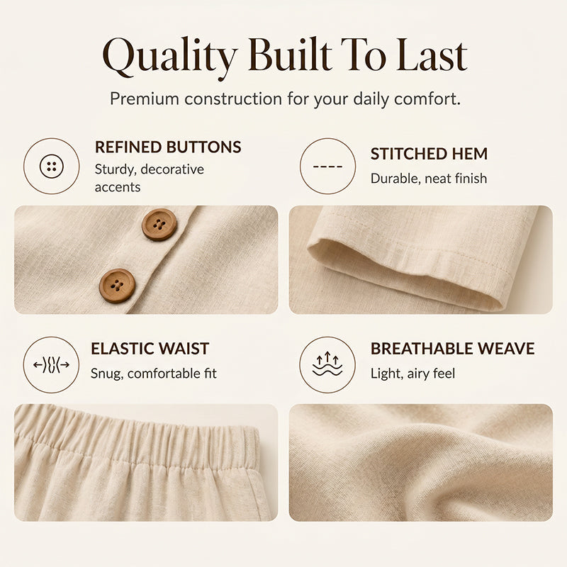 👚LAST DAY 50% OFF✨ 2-piece-set – loose top &amp; comfortable trousers – soft fabric, elastic waistband &amp; versatile combination options – can be worn separately or together