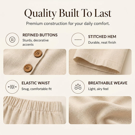 👚LAST DAY 50% OFF✨ 2-piece-set – loose top &amp; comfortable trousers – soft fabric, elastic waistband &amp; versatile combination options – can be worn separately or together