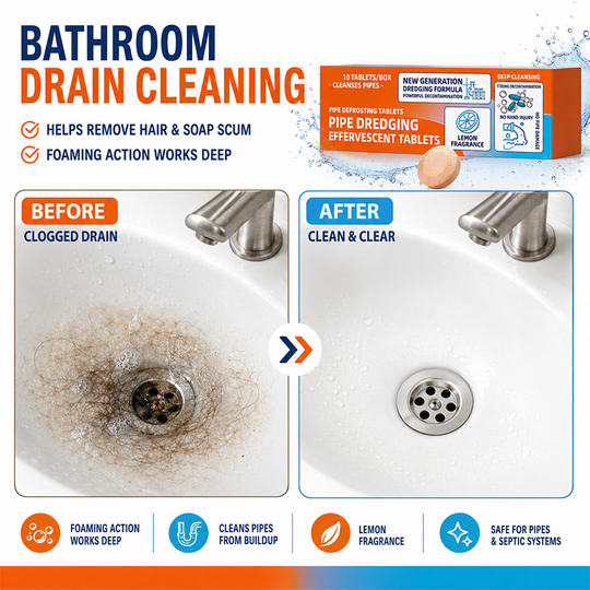 🔥 BUY 2 GET 1 FREE! 🚿 Fast-Acting Drain Cleaner Powder ✨ Clears Clogs, Removes Odors &amp; Keeps Drains Fresh