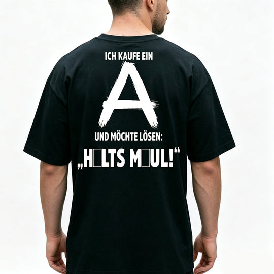 Men’s Short-Sleeved T-Shirt with Back Lettering Print