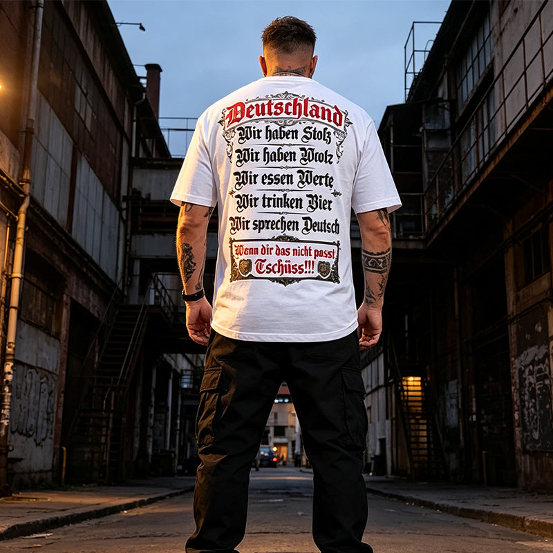 🎉 2026 Sale — Over 21,000 Sold! 💞⏰Deutschland Heritage Printed Short Sleeve Crew Neck T-Shirt for Men