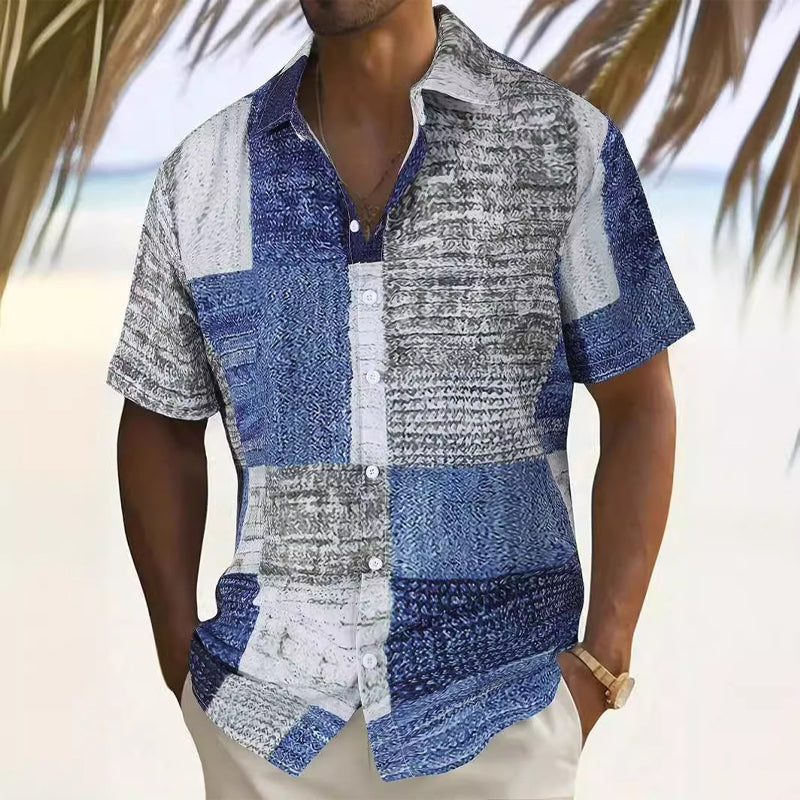 👔 2026 Sale — Over 21 900 Sold!🎨 Men's Contrast Color Pattern Shirt