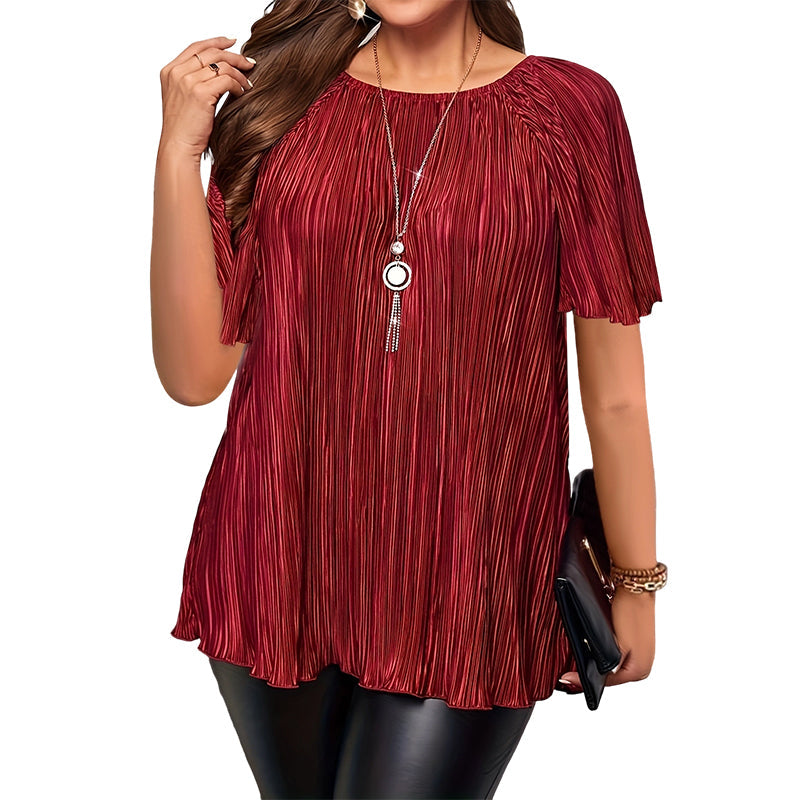 📢50% Off Now！🔥Flattering Pleated Plus Blouse
