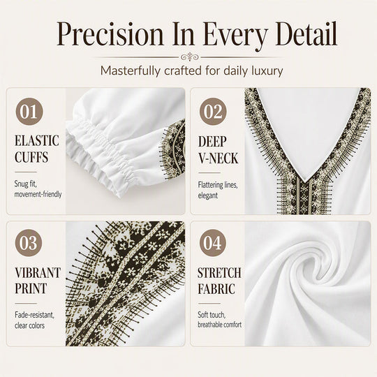 ✨🛍️Fresh Drop - V-Neck 3D Print Long Sleeve – Flattering Fit &amp; Modern Aesthetic for Any Wardrobe