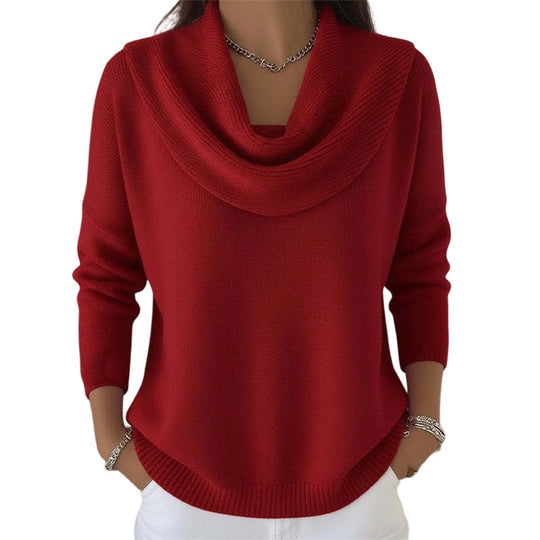 👚New Arrivals - Sequin Cowl Neck Pullover – Soft Ribbed Cuffs &amp; Elegant Drape for Any Occasion 🌿