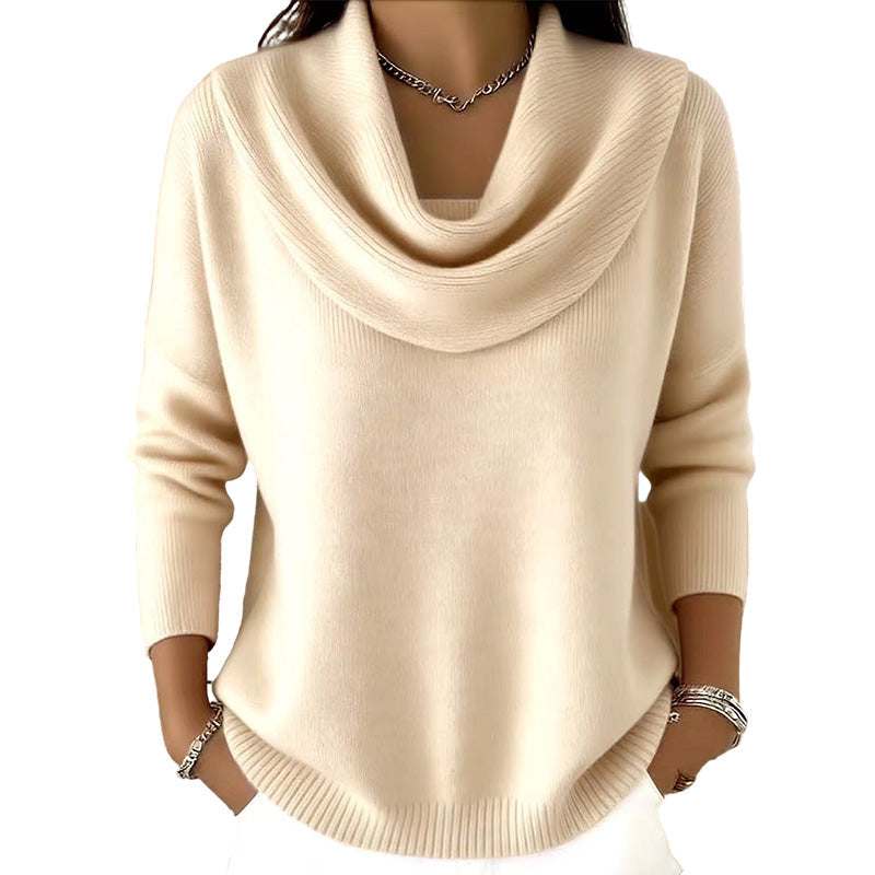 👚New Arrivals - Sequin Cowl Neck Pullover – Soft Ribbed Cuffs &amp; Elegant Drape for Any Occasion 🌿