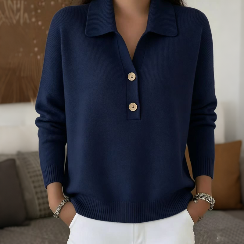 Bestseller🏆👚 Elegant Lapel Collar Knit – Timeless Design &amp; All-Day Comfort for Every Look