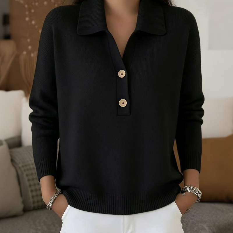 Bestseller🏆👚 Elegant Lapel Collar Knit – Timeless Design &amp; All-Day Comfort for Every Look