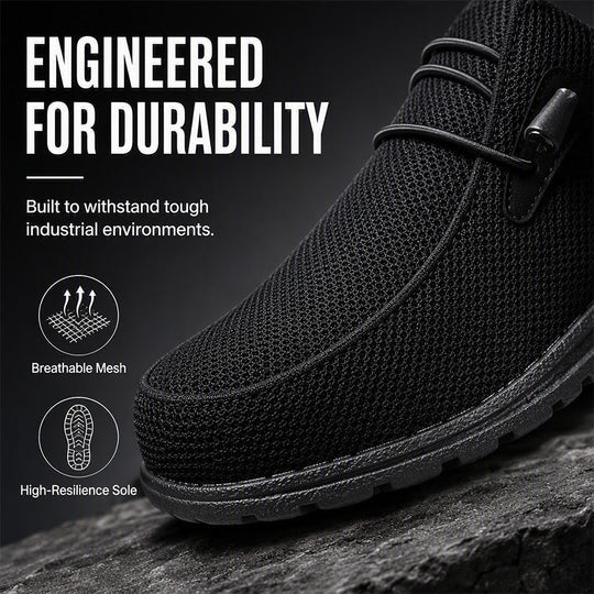 🥾 50% OFF NOW! 🛡️ Slip-On Steel Toe Safety Loafers – Ultralight 0.7lb, ASTM Certified &amp; Casual Comfort 💪