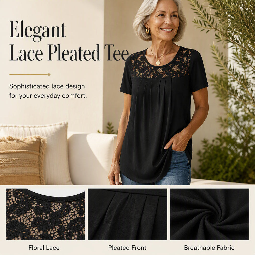Elegant Lace Neck Tee