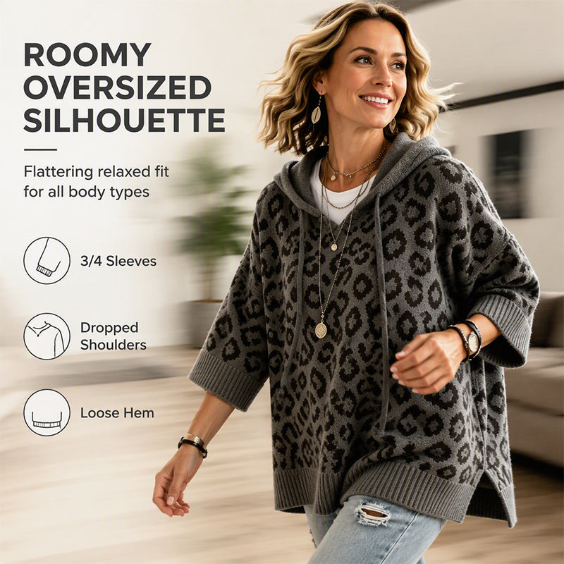 ✨New Arrivals: 50% Off-Women’s Leopard Print Knitted Hoodie 