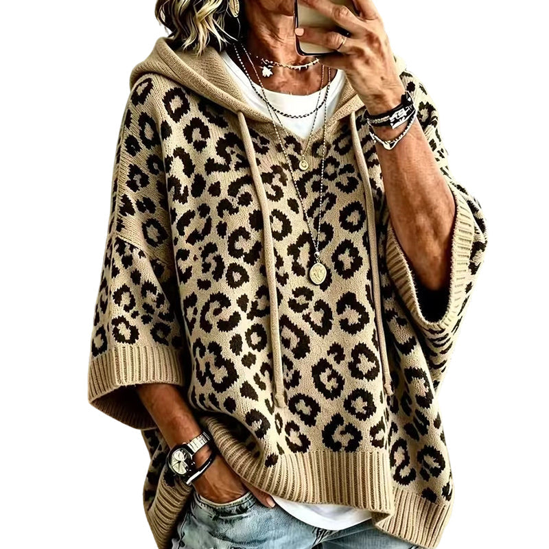✨New Arrivals: 50% Off-Women’s Leopard Print Knitted Hoodie 