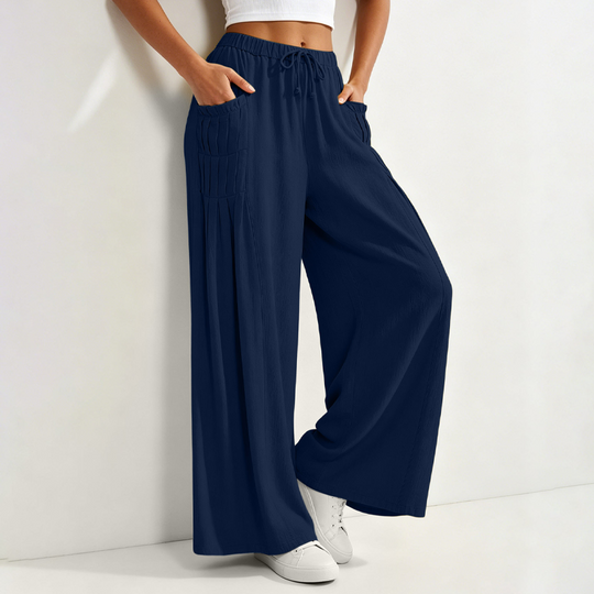 ☀️👖 Wide-Leg Cotton Linen Pants – Versatile Pairing for Work, Weekends &amp; Travel