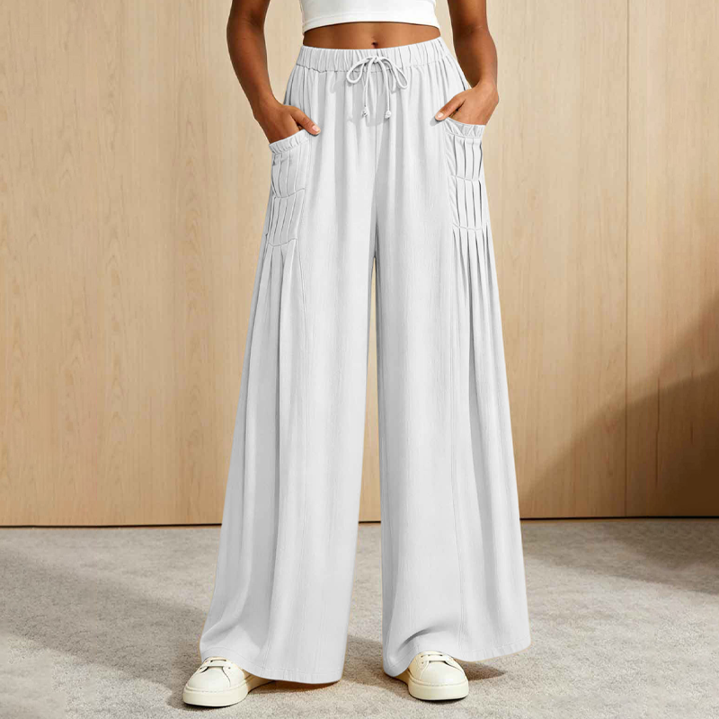 ☀️👖 Wide-Leg Cotton Linen Pants – Versatile Pairing for Work, Weekends &amp; Travel