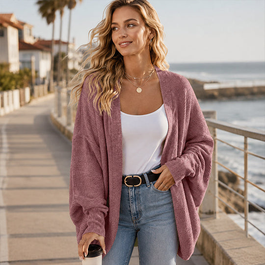 ☀️🧥New Arrivals - Open Front Batwing Cardigan – Breezy Layer for Work, Travel &amp; Casual Outings