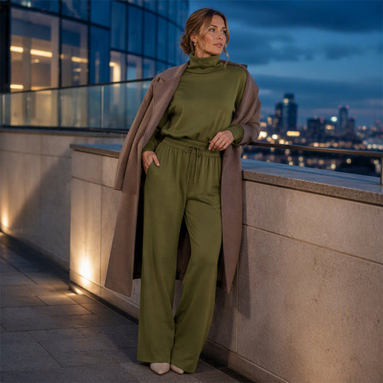🍂Women Casual Two-Piece Pants Set – Chic Wide-Leg Two-Piece Outfit For Cosy Everyday Style🤍