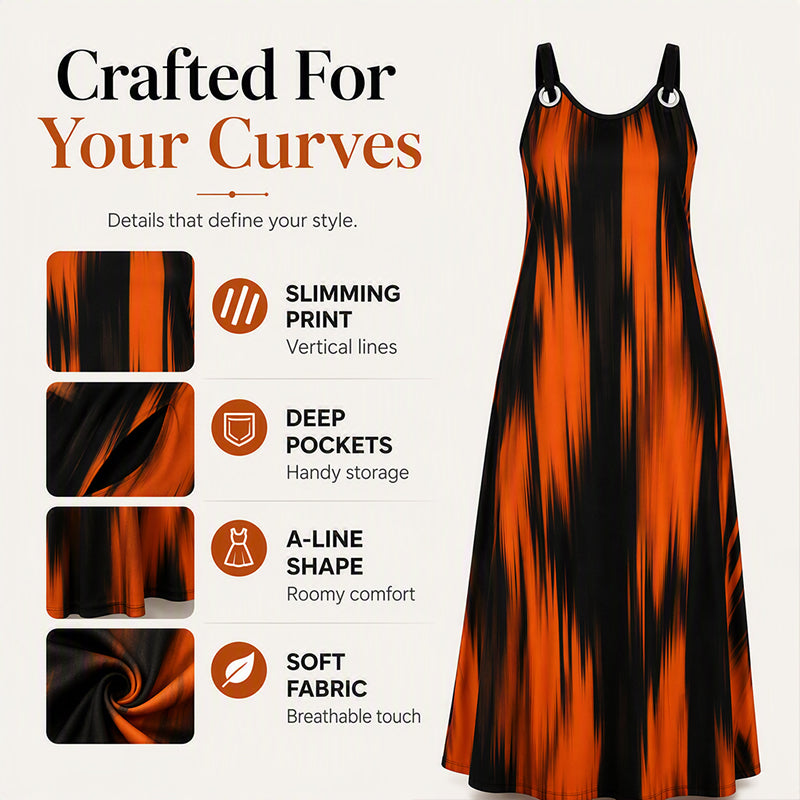 👗New Arrivals - Striped Sleeveless Midi Dress – Breathable Comfort & Versatile Fit for All Body Types