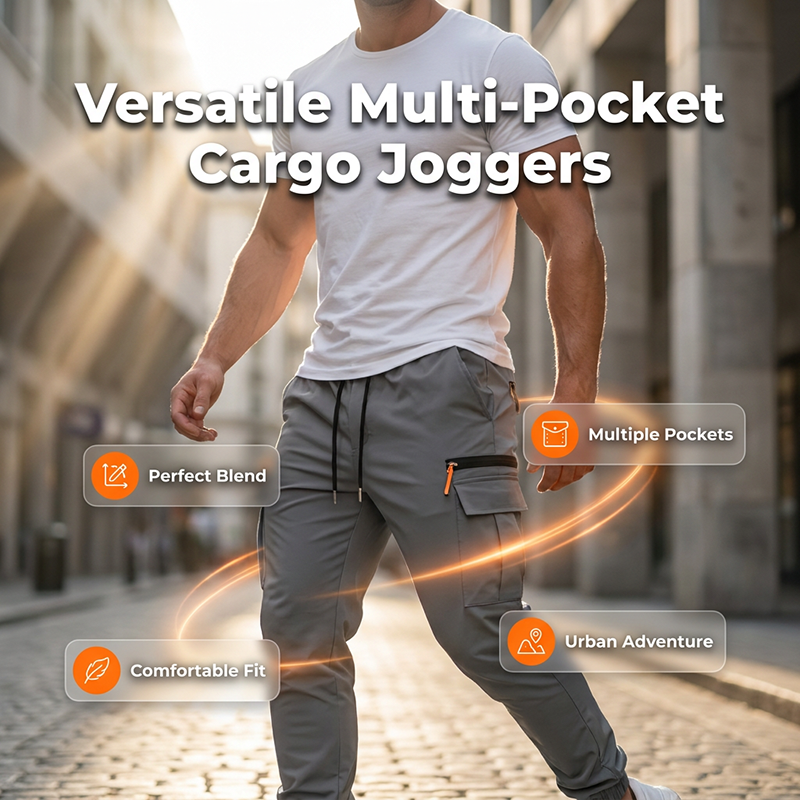 Men's Casual Multi-Pocket Cargo Joggers