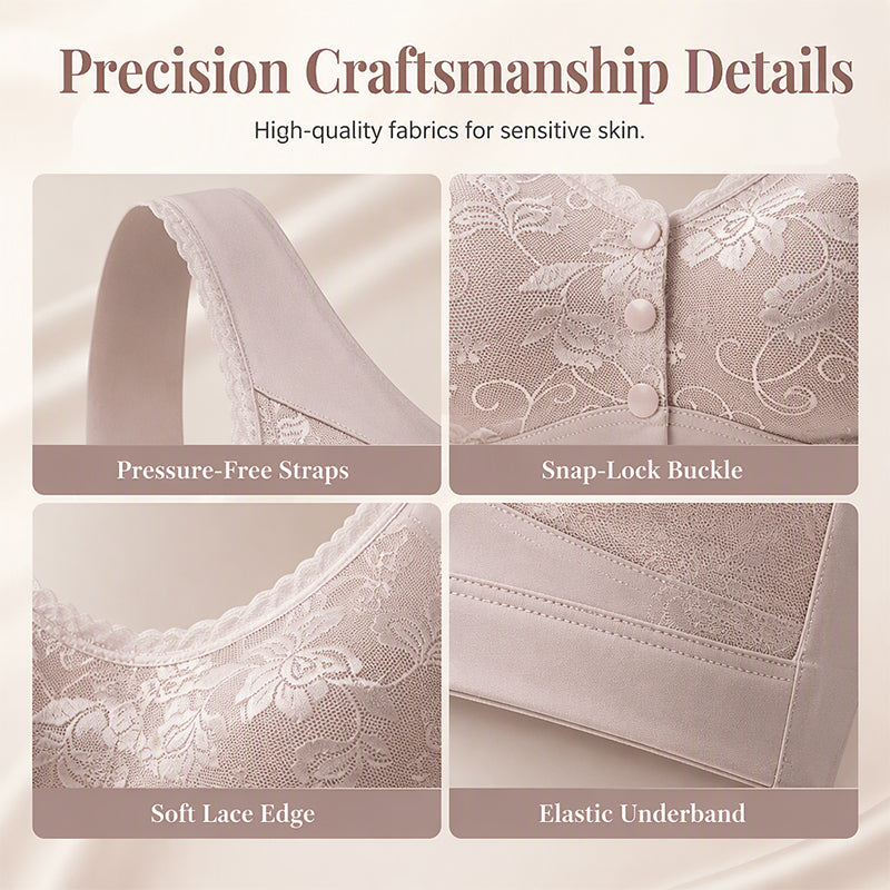 ⏰Buy 1 Get 1 Free💃Front Closure Wire-Free Bra for Elderly Women Seamless Vest Style Plus Size