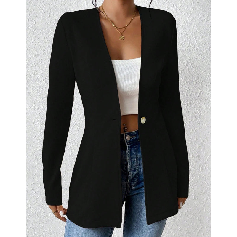 🧥Seasonal Style - Tailored Blazer with One-Button Closure – Breathable Comfort &amp; Crisp Lines for Every Occasion