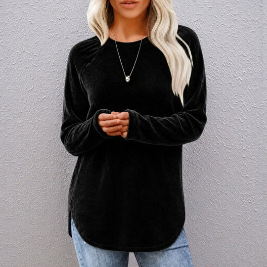👚Seasonal Style - Relaxed Cotton Crew Top – Breezy Comfort &amp; Easy Pairing with Jeans or Leggings