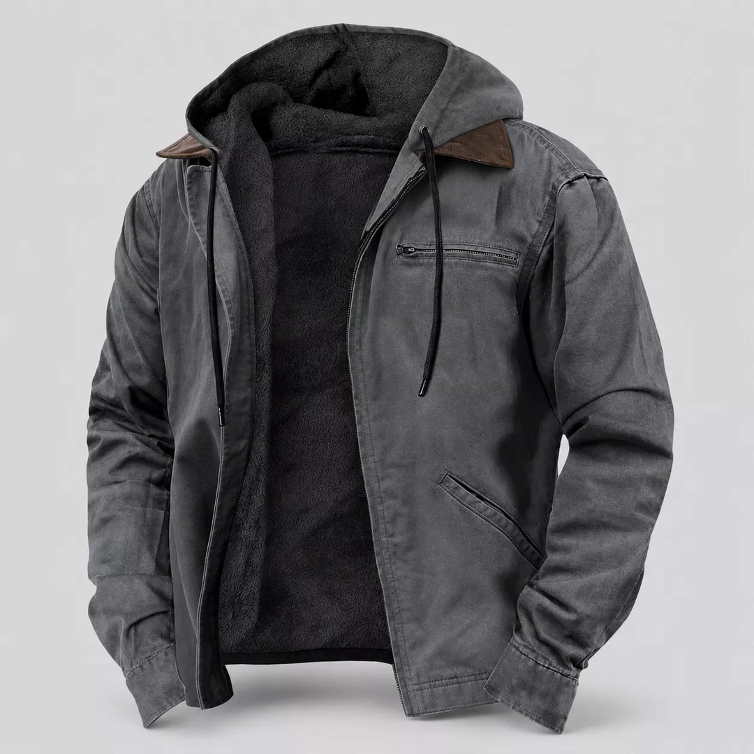 ⏳LAST DAY SALE 60% OFF !!📢Men’s Plush-Lined Hooded Work Jacket