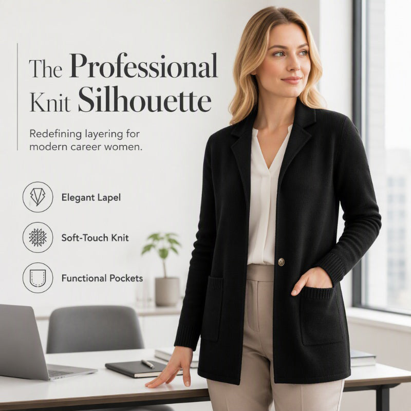 🏆Bestseller 🧥 Knit Lapel Cardigan – Timeless Silhouette & Effortless Elegance for Every Look