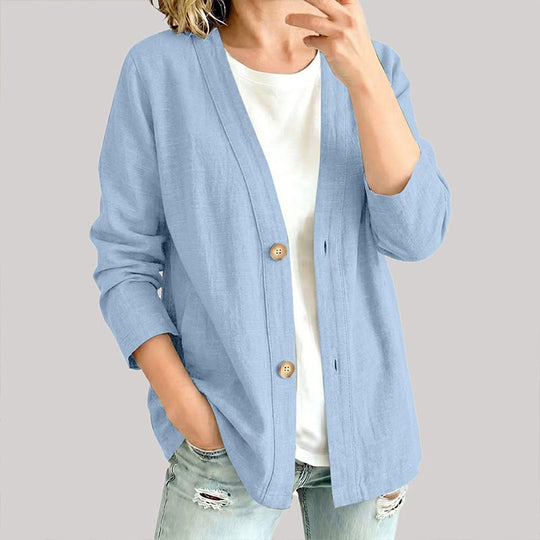 Bestseller🏆🧥 Breathable V-Neck Cardigan – Timeless Silhouette &amp; All-Day Comfort for Every Look