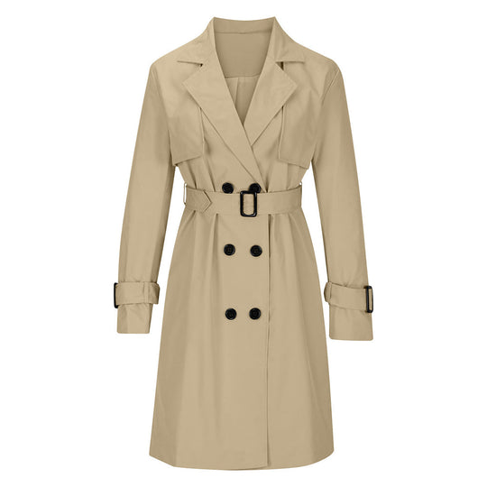 🍂 Women’s Double-Breasted Trench Coat – Timeless Elegance &amp; Effortless Autumn Style